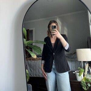 Iz Byer Black Blazer with White Accents